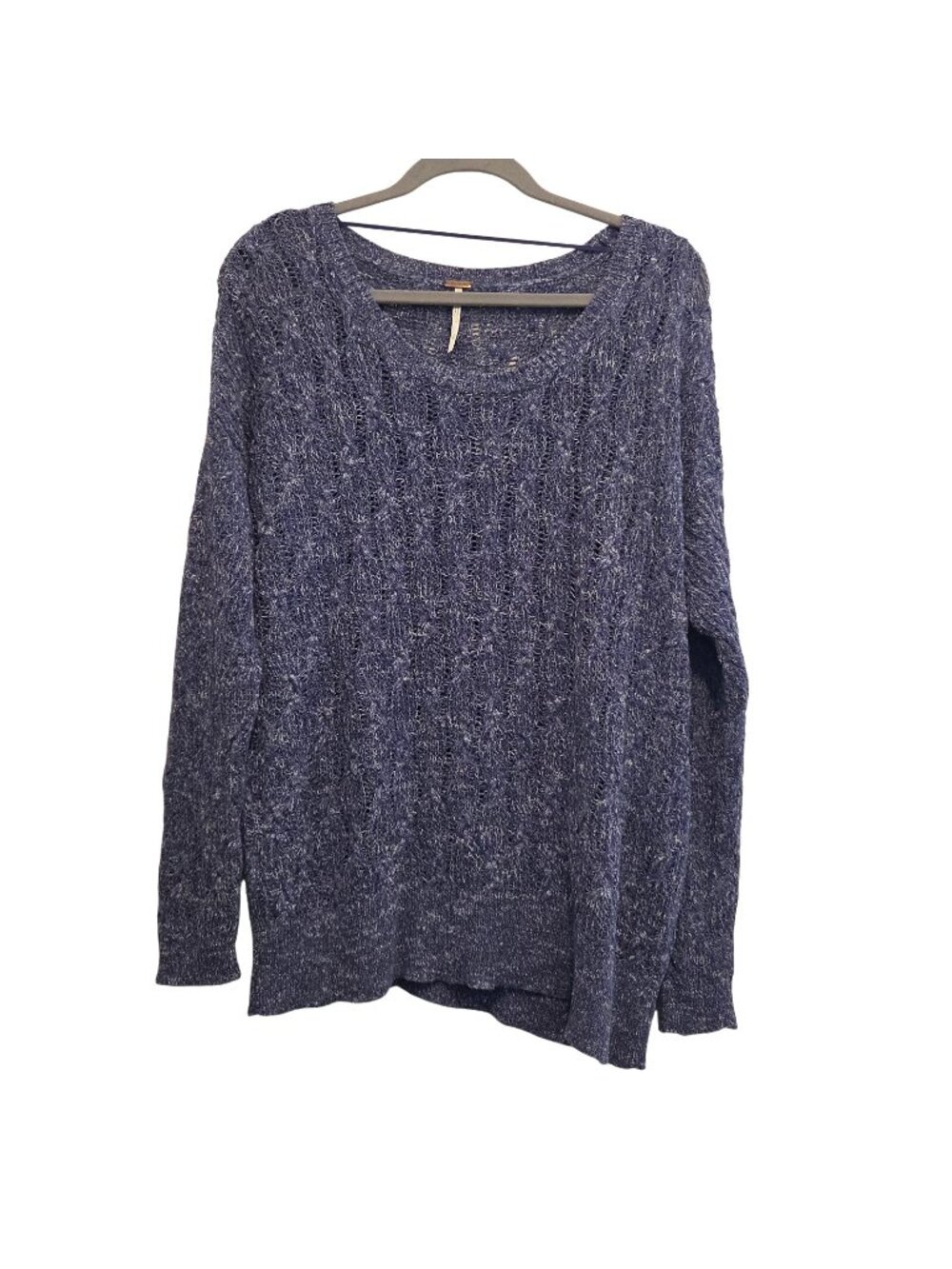Free People Long Sleeve Oversized Purple Open Knit Sweater Womens Small
